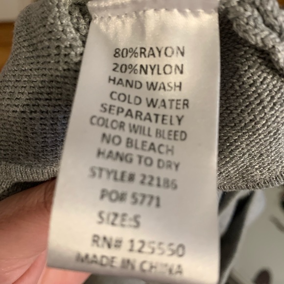 Gray laced up bodysuit with waist belt 2 (S) avail - Picture 7 of 13